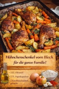 Read more about the article Hähnchenschenkel vom Blech für die ganze Familie