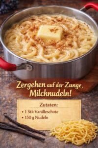 Read more about the article Milchnudeln mit Vanille,da werden Kindheitserinnerungen wach