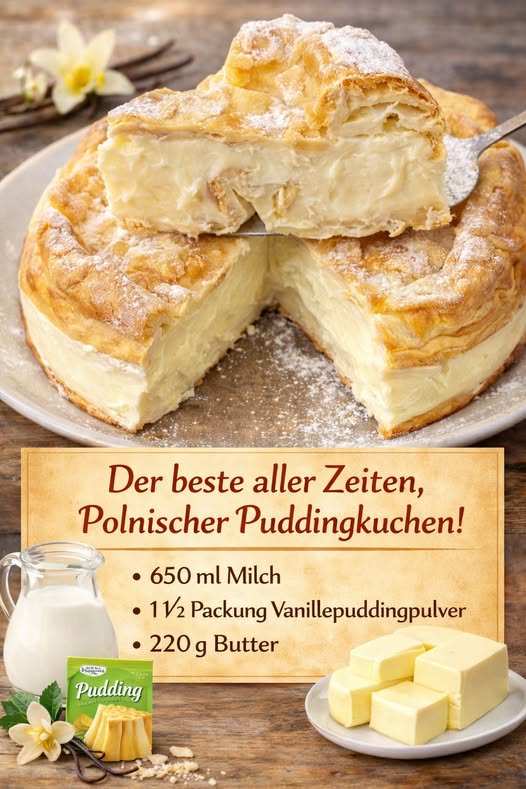 Suchtfaktor 100, Polnischer Windbeutelkuchen mit Vanillepudding!