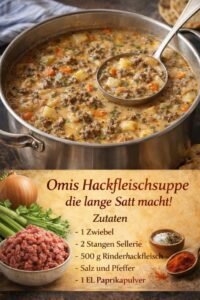 Read more about the article Schmeckt am nächsten Tag genauso lecker, Omis Hackfleischsuppe