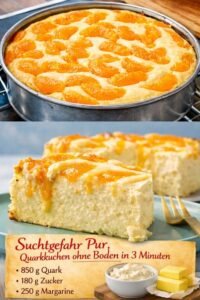 Read more about the article Quarkkuchen ohne Boden in nur 5 Minuten Zubereitet!