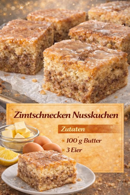 Achtung Suchtfaktor 10, Zimtschnecken Nusskuchen !
