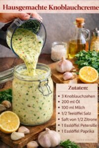 Read more about the article Hausgemachte Knoblauchcreme passt zu allem