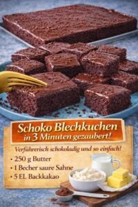 Read more about the article Ein Traum, 3 Minuten Schoko Blechkuchen