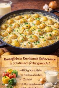 Read more about the article Kartoffeln in Knoblauch Sahnesauce, Suchgtarantie!