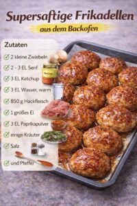 Read more about the article Frikadellen aus dem Backofen mit 850g Hackfleisch!