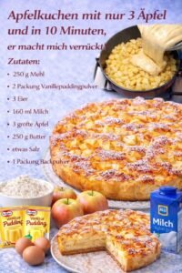Read more about the article Apfelkuchen in 10 Minuten, er macht mich verrückt!
