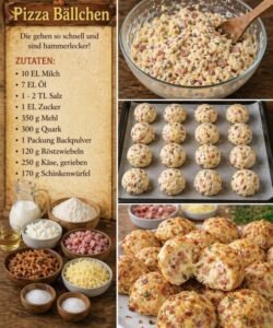 Read more about the article Pizza Ballchen mit 300g Quark Schmeckt unfassbar