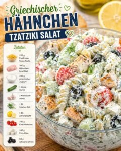 Read more about the article Griechischer Hähnchen Tzatziki Salat in 10 Minuten gemacht