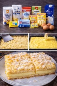 Read more about the article Verrühren Sie Milch mit 2 Packung Vanillepudding, Streuselkuchen!