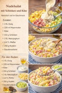 Read more about the article 15 Minuten Nudel Schinken Salat den jeder liebt!