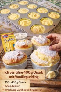 Read more about the article Ich verrühre 400g Quark mit Vanillepudding, Muffins in 5 Minuten!