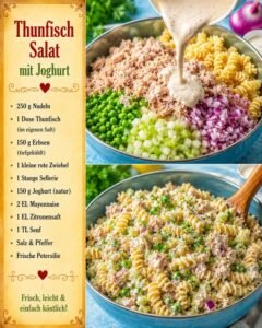 Read more about the article Das bereite ich 2x die Woche, Thunfischsalat mit Joghurt