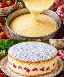 Read more about the article Käsesahne Torte mit 300g Erdbeeren eine Traumtorte!