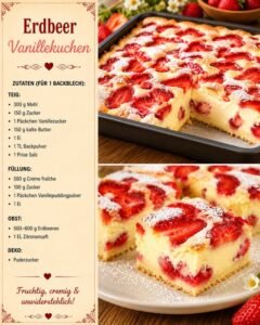 Read more about the article Erdbeer Vanillekuchen boahh ist der leckeer!