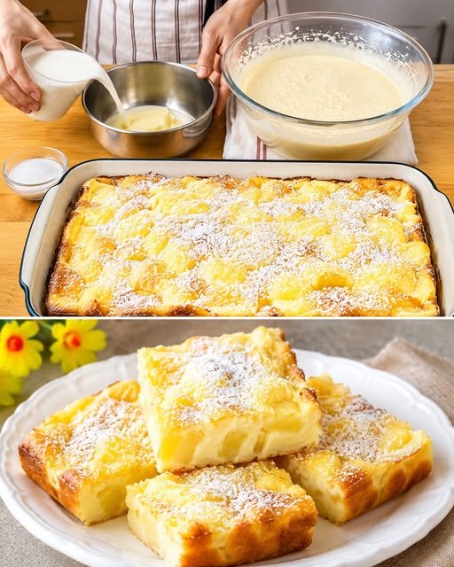 Apfel Puddingkuchen einfach Fantastisch!