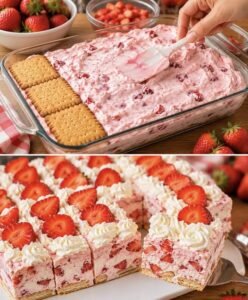 Read more about the article Erdbeer Keks Torte ohne Backen in 15 Minuten