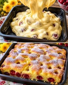 Read more about the article Schneller Quark Kirschkuchen in 5 Minuten zubereitet
