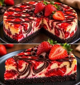 Read more about the article Erdbeer Frischkasetorte ohne Backen in Null komma nichts fertig!