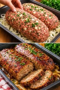 Read more about the article Dieser Hackbraten spielt in einer ganz anderen Liga mit 1 Kg Hackfleisch