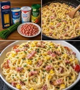 Read more about the article Spaghettisalat mit 1 Becher Schmand in 10 Minuten
