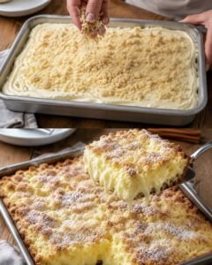Read more about the article Ratz Fatz Vanillepudding Streuselkuchen vom Blech in 15 Minuten