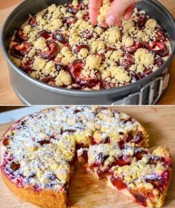 Read more about the article Zwetschgenkuchen mit Vanillepudding in 5 Minuten im Ofen