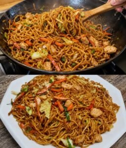 Read more about the article Chinesische Hähnchen Nudeln mit 200 g fleisch!