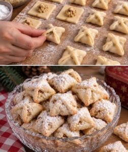 Mehr über den Artikel erfahren Nusskissen zarte Weihnachtsplätzchen mit Nussfüllung