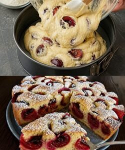 Read more about the article Der beste Kuchen im Universum, Pflaumen Biskuitkuchen in 5 Minuten