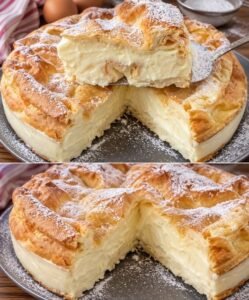 Mehr über den Artikel erfahren Windbeutelkuchen mit Vanillepudding, zergeht auf der Zunge!