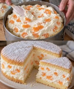 Mehr über den Artikel erfahren Käsesahne Torte mit Mandarinen (26 cm Springform)