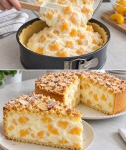 Mehr über den Artikel erfahren Pfirsich Schmandkuchen in 10 Minuten
